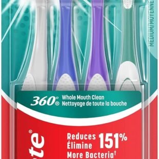 Colgate 360 Adult Toothbrush, Medium (4 Count)